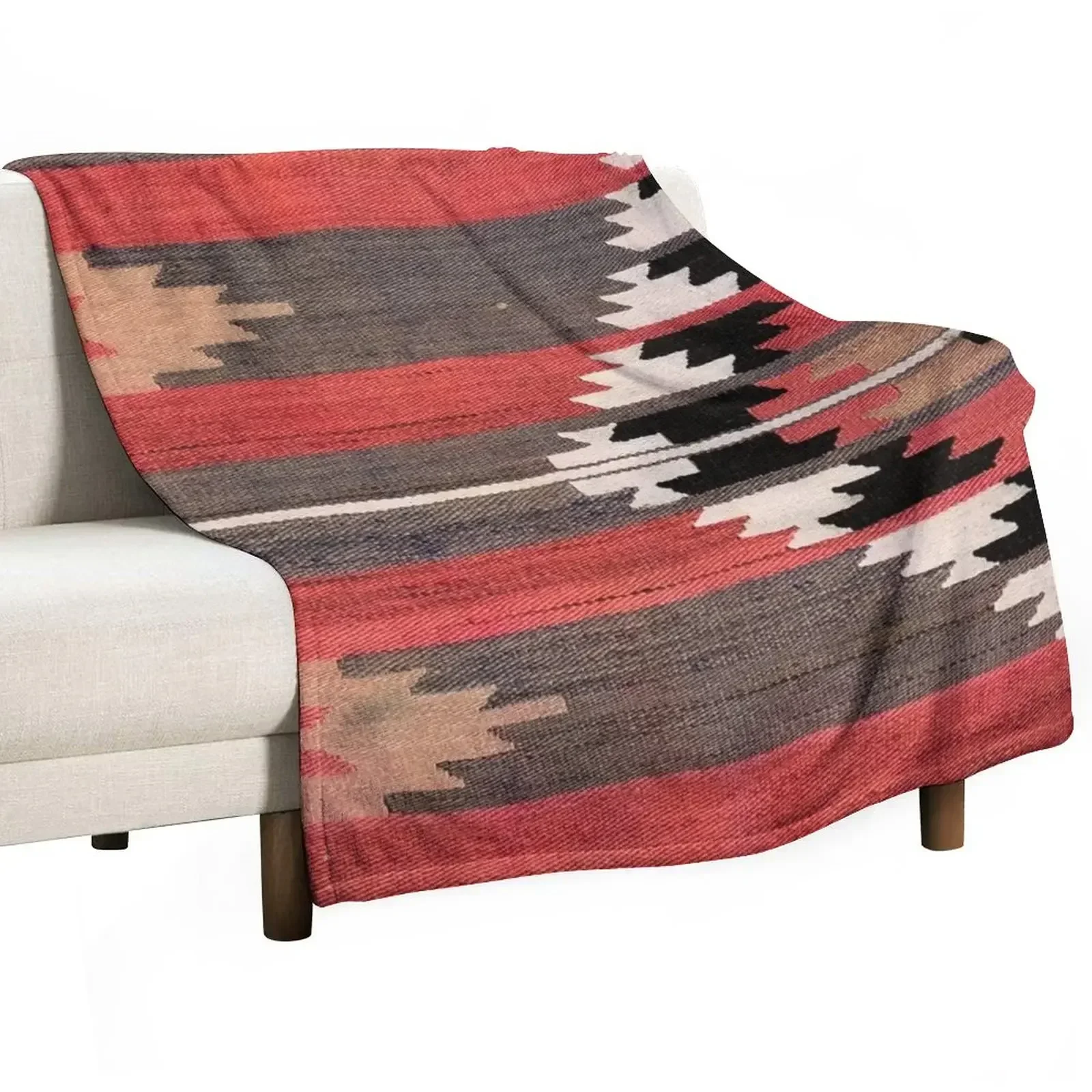 Home Textiles Luxury - Geometric Vintage Turkish Kilim, Navaho Weave,