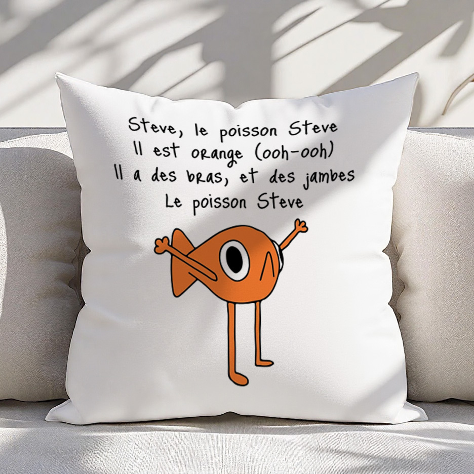 Pillow Insert 18X18 - 1pc Le Poisson Steve Meme Pillow