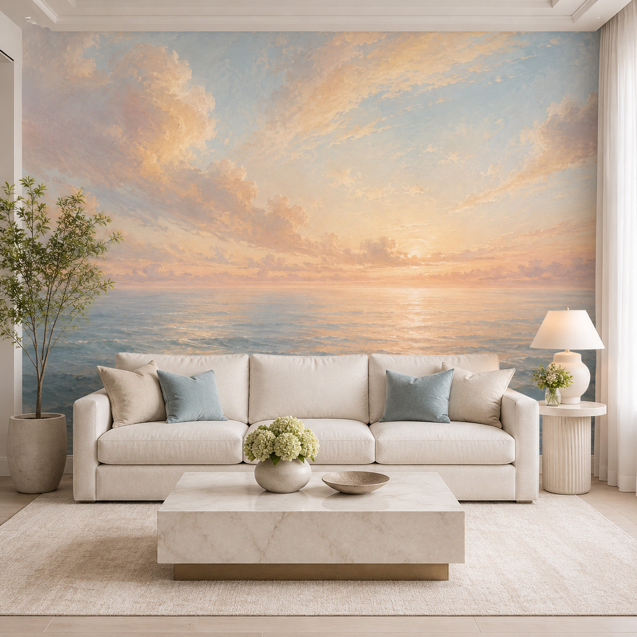 Pastel Ocean Sunrise Self Adhe - Sunrise Home Textiles & Apparel review and price