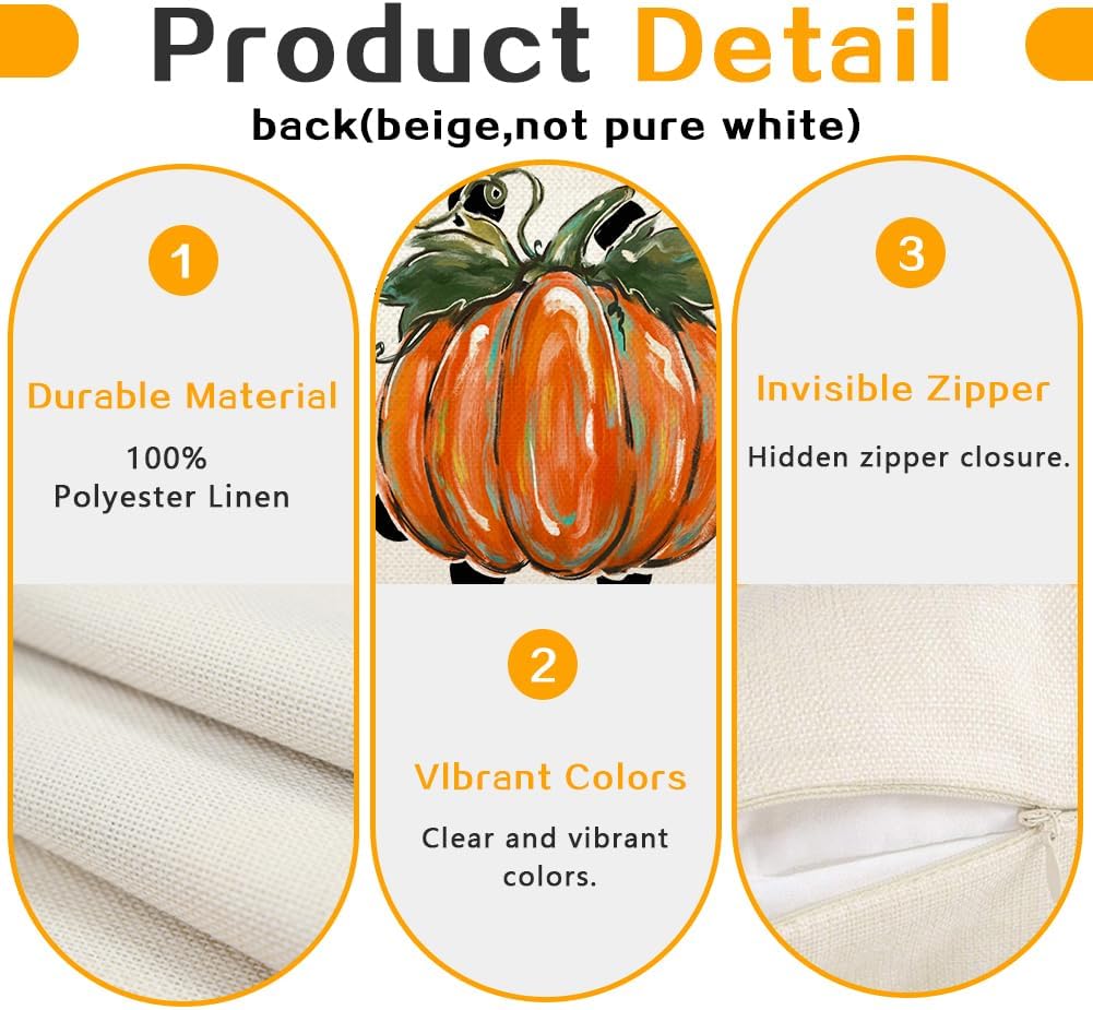 Fall Pillow Covers 18x18 Orang - Pillow Insert 18X18 review and price