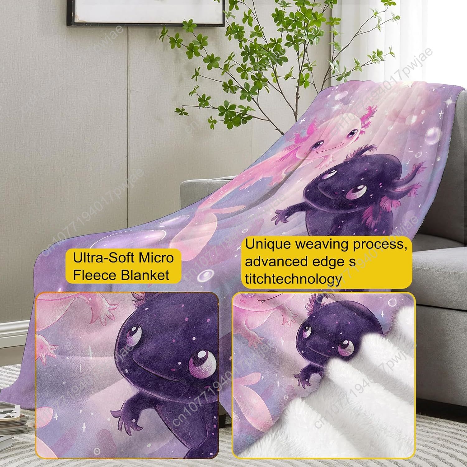 Axolotl Blanket Cute Axolotls  - Home Textiles Towel review and price