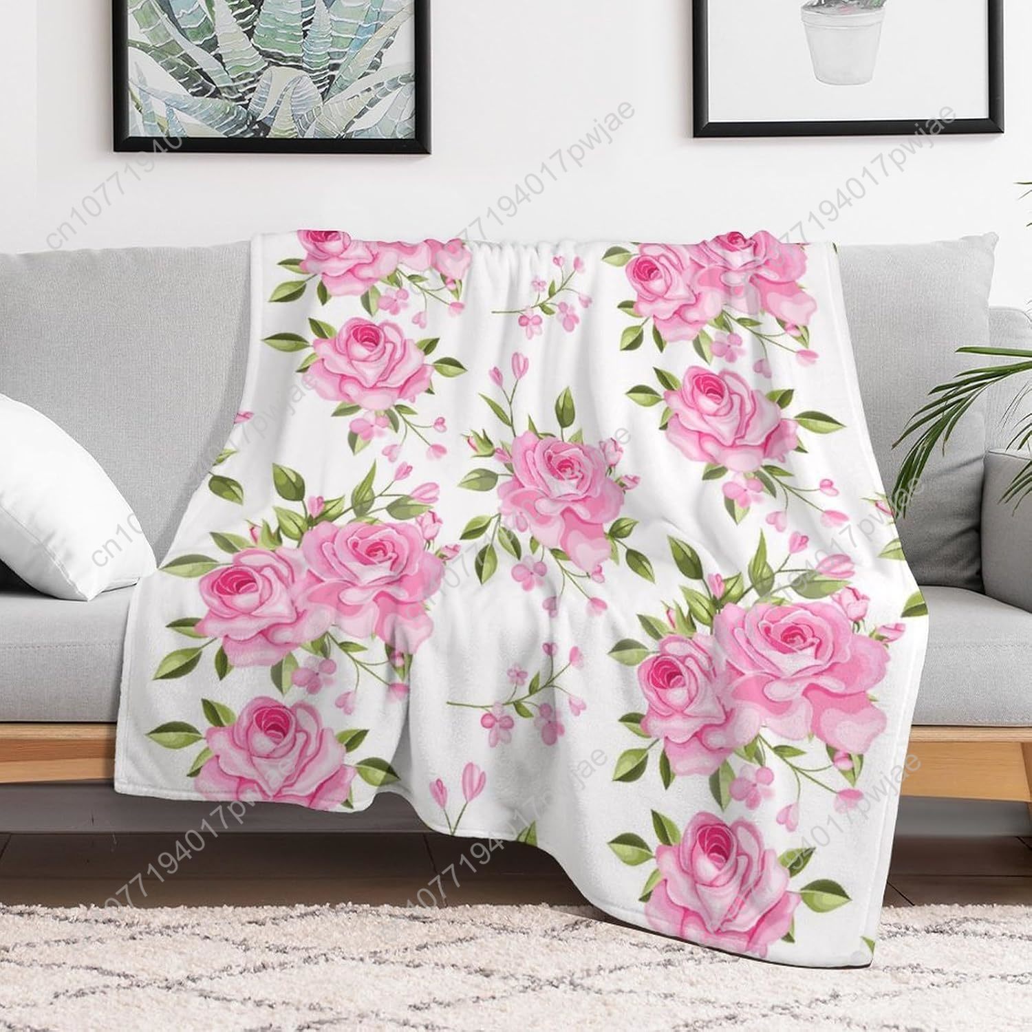Pink Flower Throw Blanket Flor - Home Textiles Towel review and price