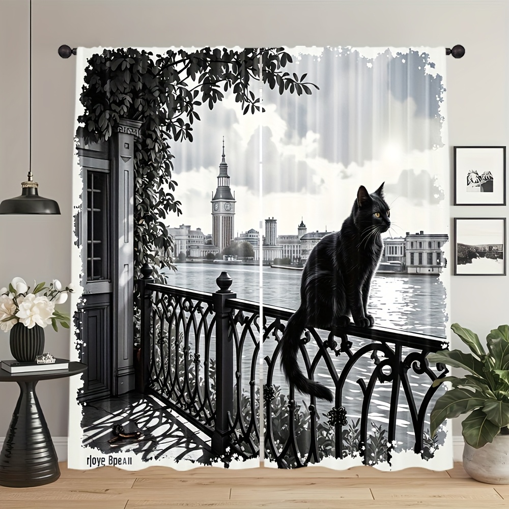 Black Cat Curtain, London Rive - Home Textiles London review and price