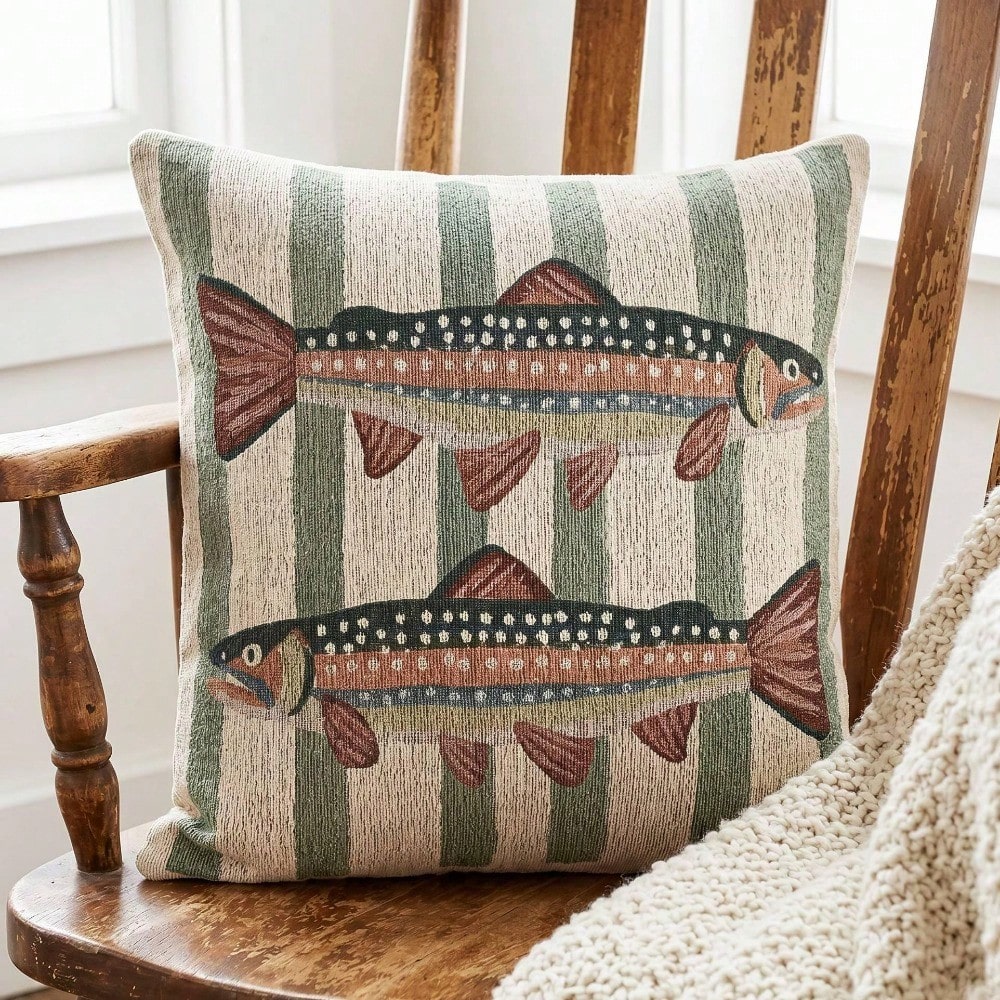 Rainbow Trout Throw Pillow 18x - Pillow Insert 18X18 review and price