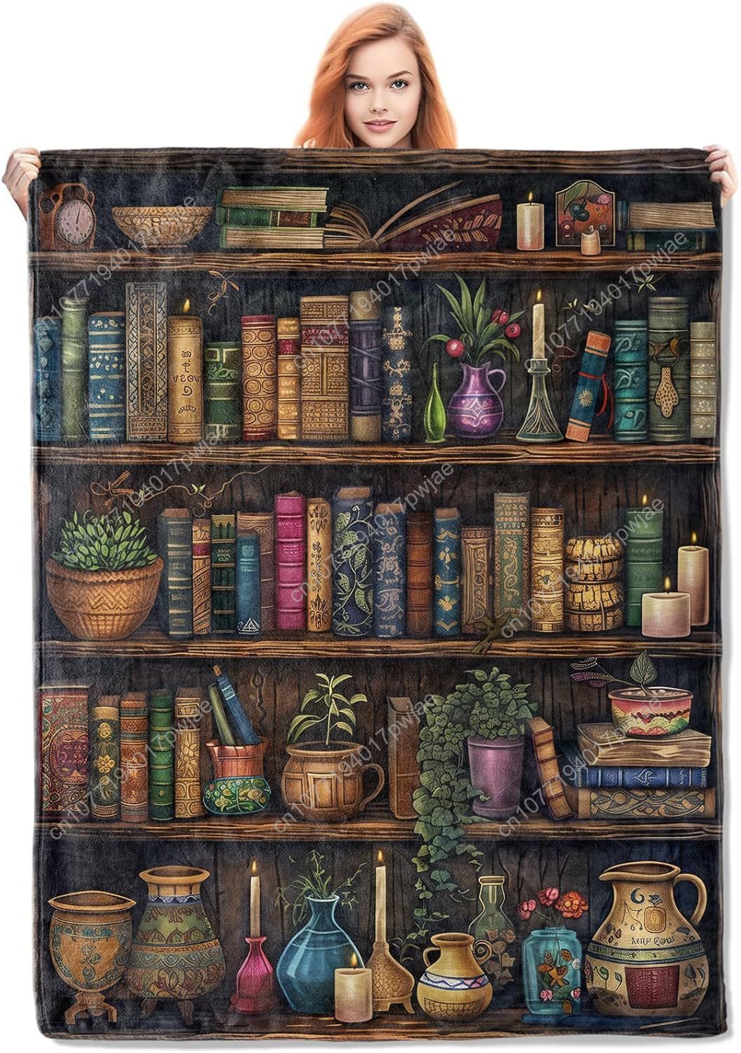 Vintage Bookshelf Blanket Read - Home Textiles Towel review and price