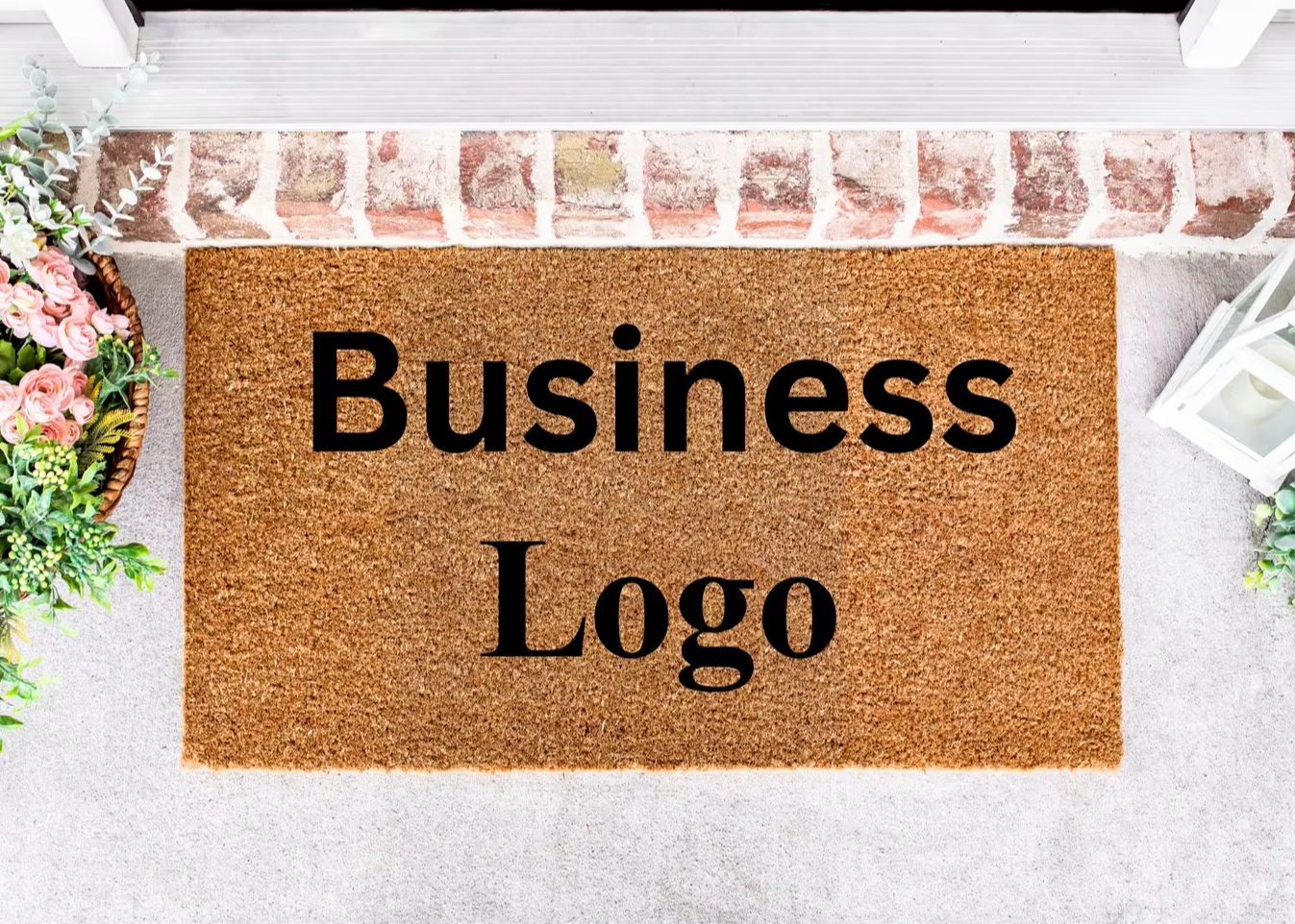 Custom Text Mat Business Logo  - Home Textiles Logo review and price