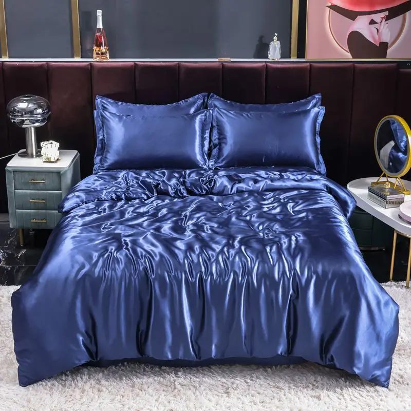Nordic Satin Silk Bedding Set  - Silk Sheet Set review and price