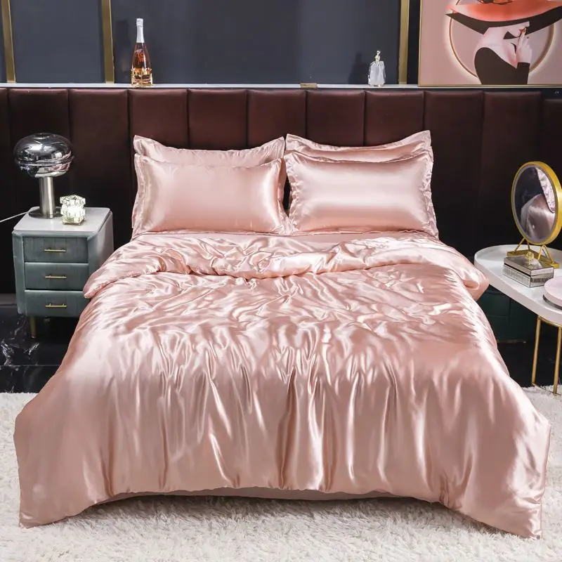Nordic Satin Silk Bedding Set  - Silk Sheet Set review and price