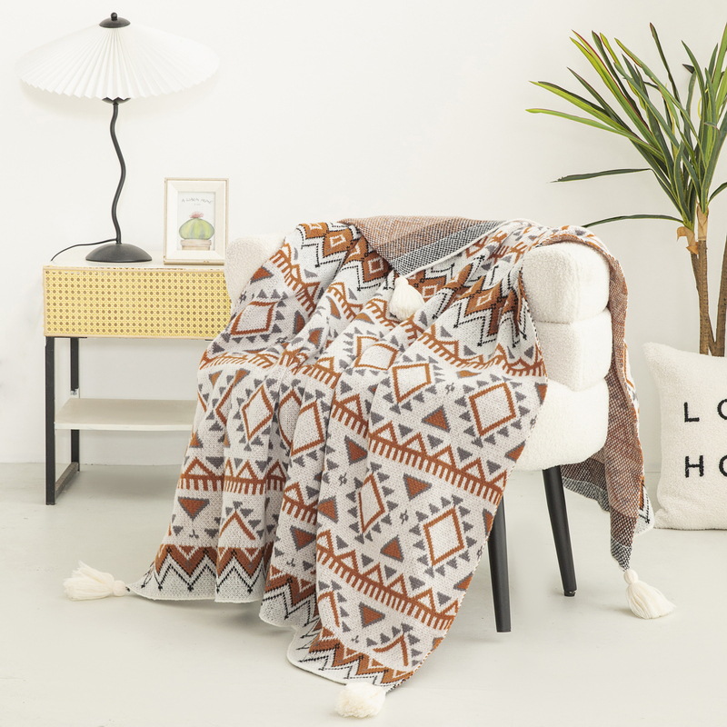 Bohemian Style Printed Knitted - Home Textiles Luxury review and price