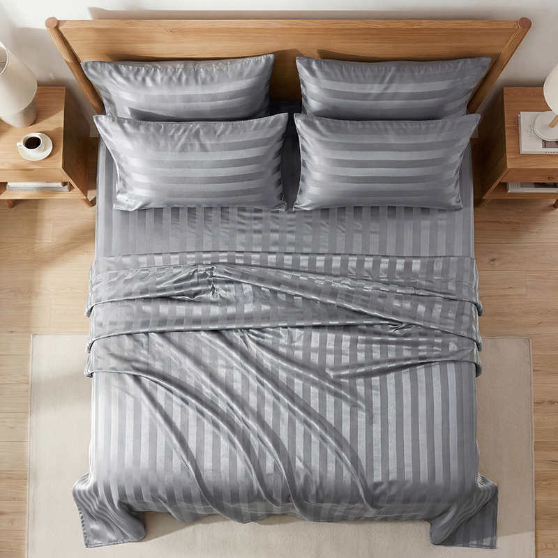 Wrinkle Resistant Striped Sati - Silk Sheet Set review and price