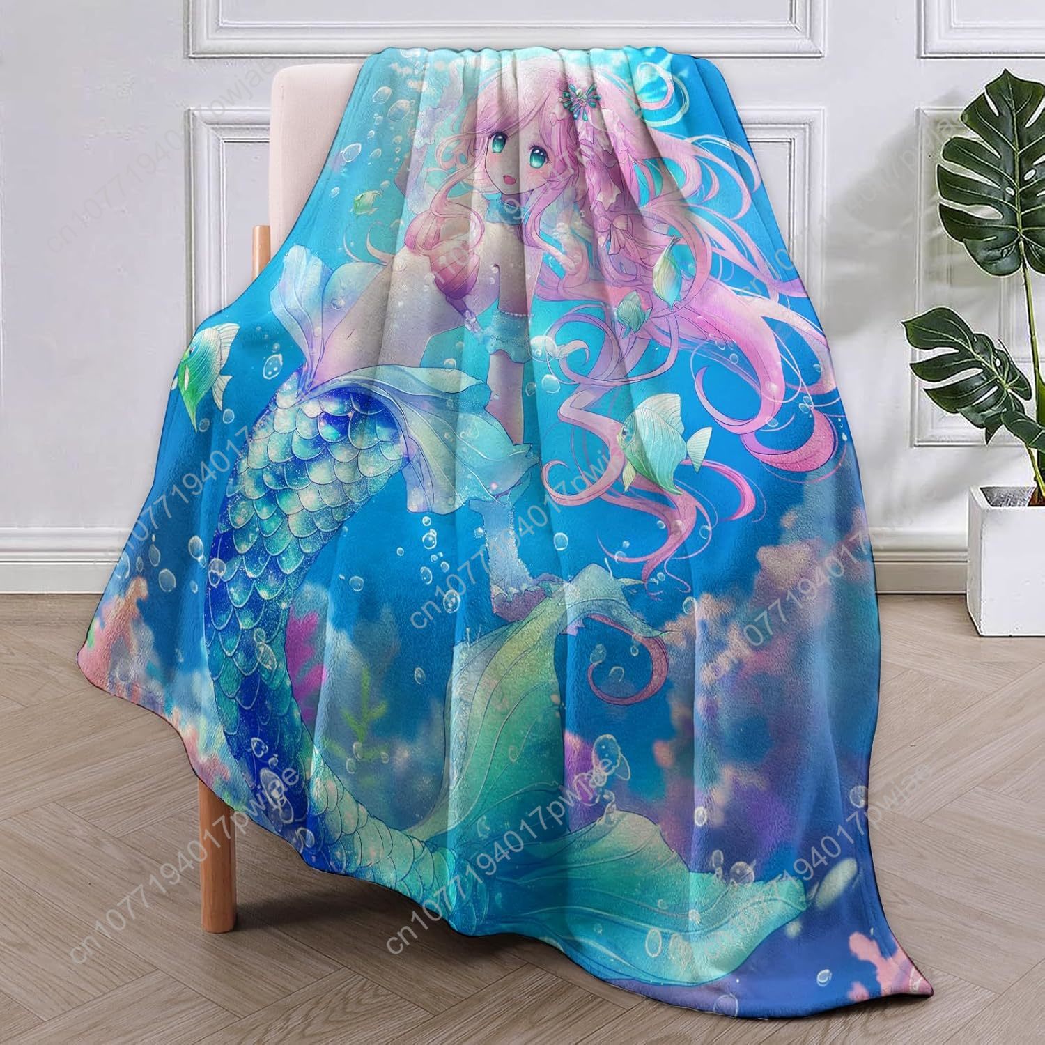 Cute Mermaid Blanket Cartoon F - Home Textiles Towel review and price