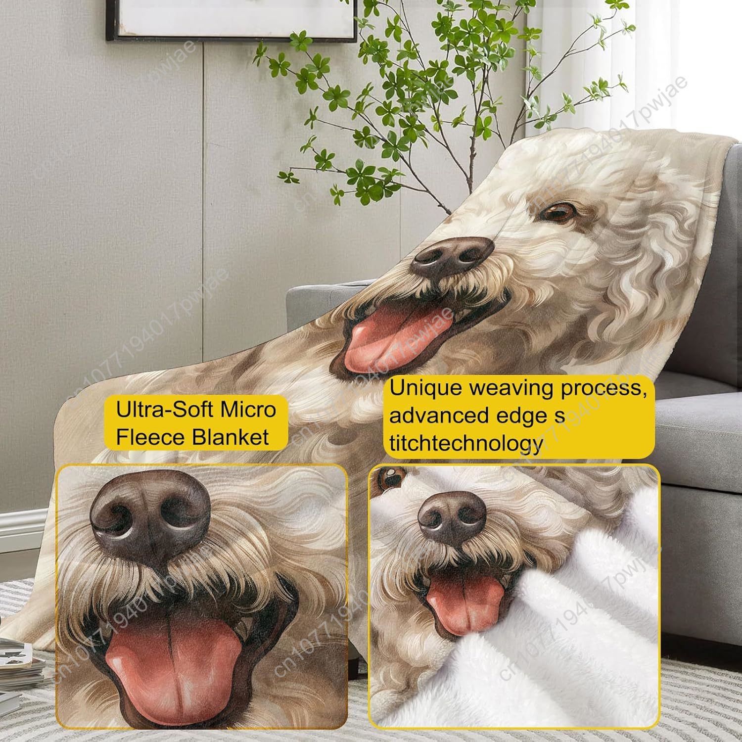 Joyful Poodle Portrait Blanket - Home Textiles Towel review and price