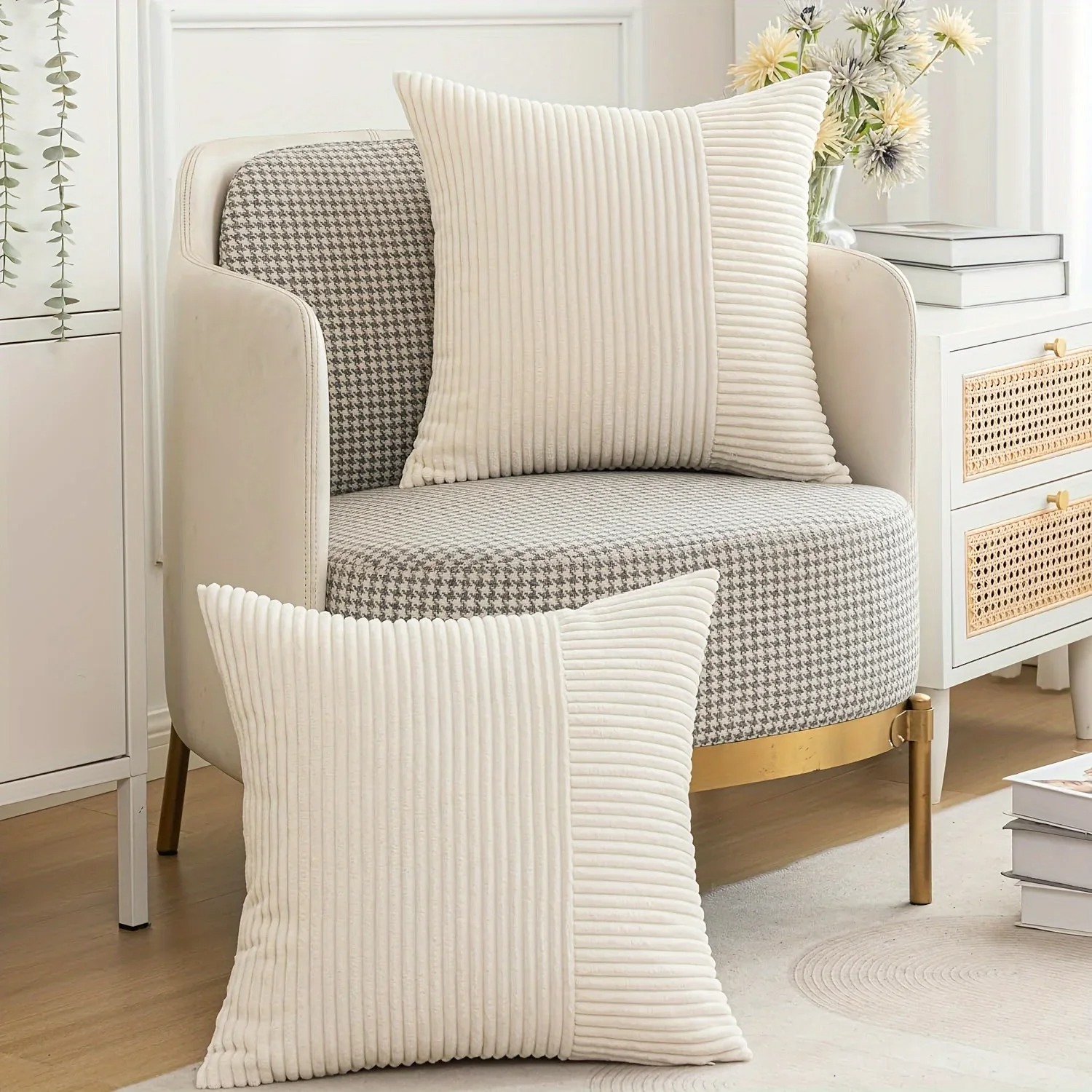 Beige Striped Striped Patchwor - Pillow Insert 18X18 review and price