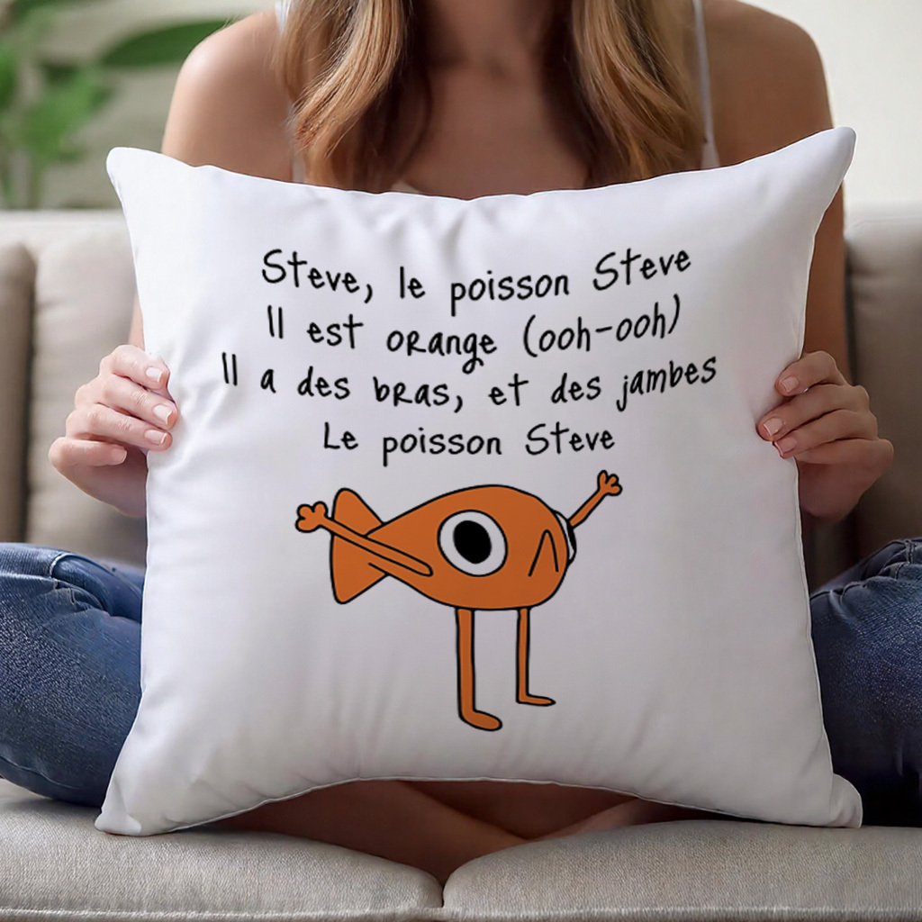 1pc Le Poisson Steve Meme Pill - Pillow Insert 18X18 review and price