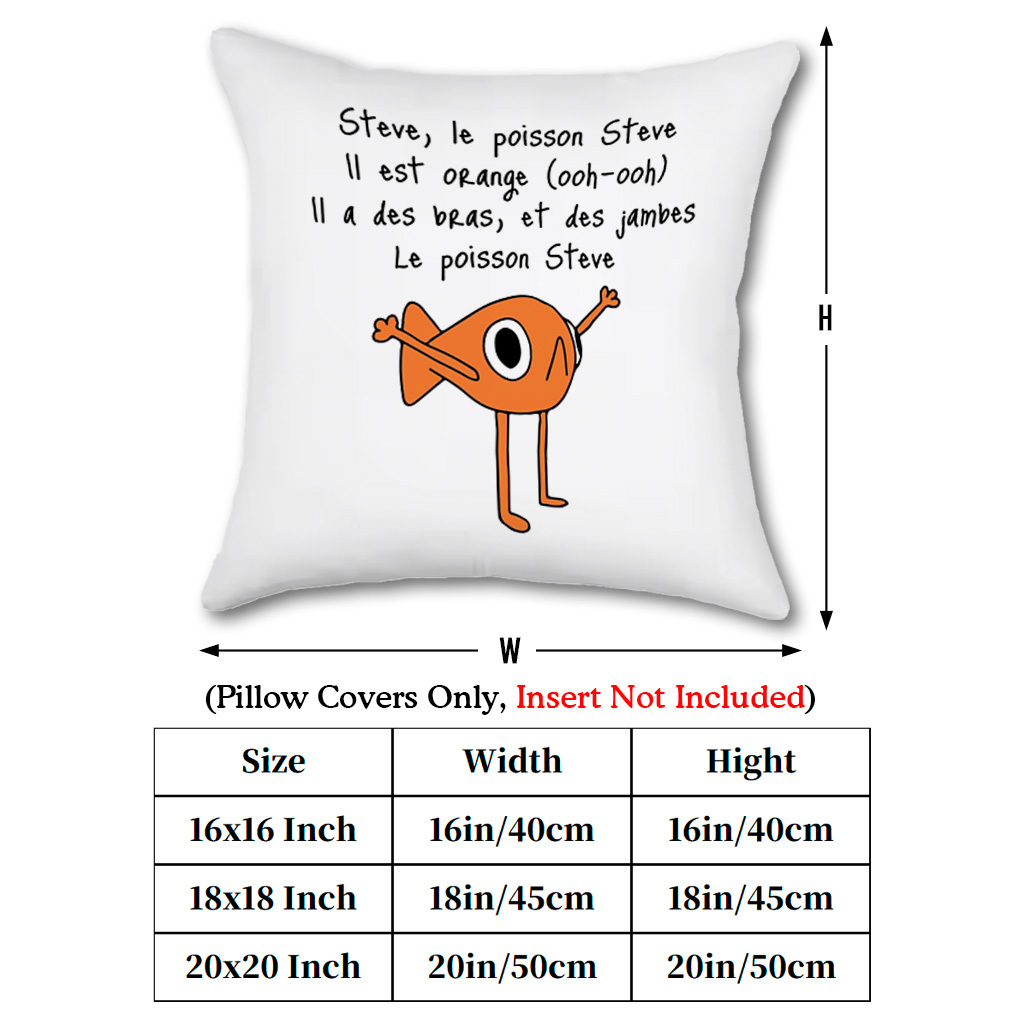 1pc Le Poisson Steve Meme Pill - Pillow Insert 18X18 review and price