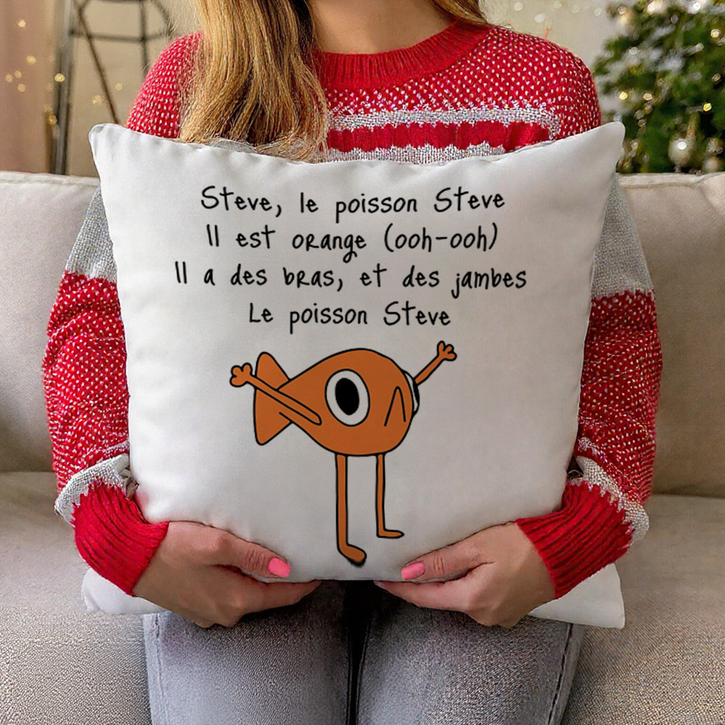 1pc Le Poisson Steve Meme Pill - Pillow Insert 18X18 review and price
