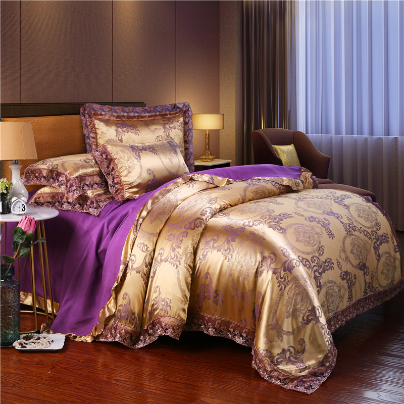 European Style Jacquard Beddin - Silk Sheet Set review and price